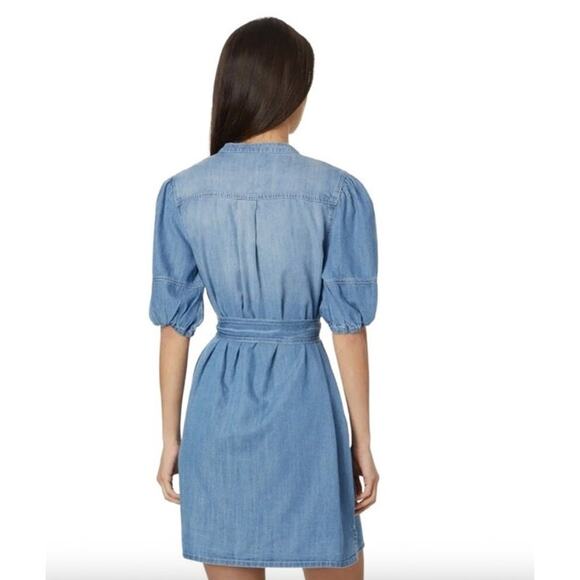 SANCTUARY Dress Size XS NEW Hit The Scene Shirt Dress Chambray Denim Blue Soft - Picture 2 of 8